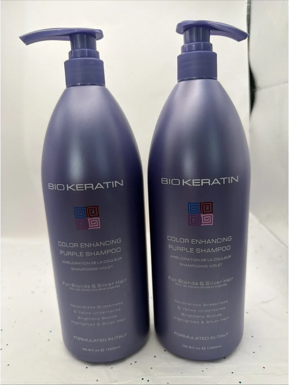 Bio Keratin Color Enhancing Purple Shampoo 33.8 fl. oz. New Blonde Toning 2 Pack